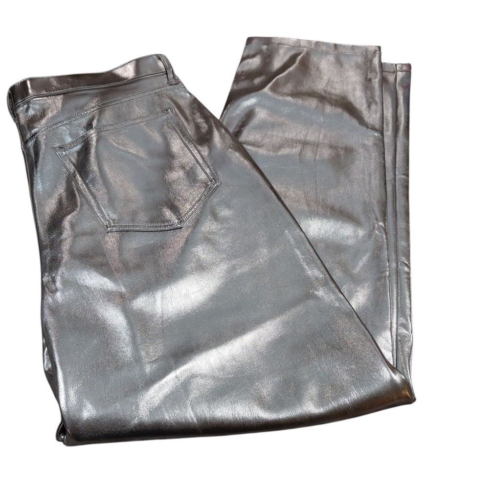 NWOT Abercrombie & Fitch Silver Straight Leg Pants 33in Waist, 44in long,29....